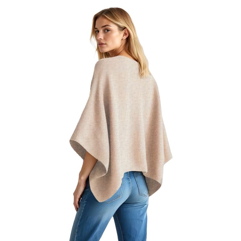 Colisco Cashmere Blend Poncho, Camel