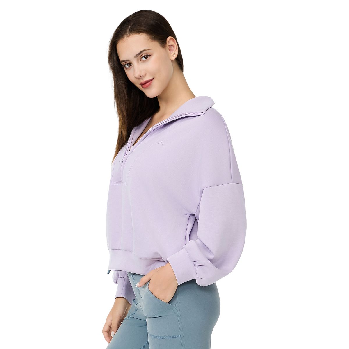 Colisco Zip Pullover, Lilac, Color: Lilac, Size: S