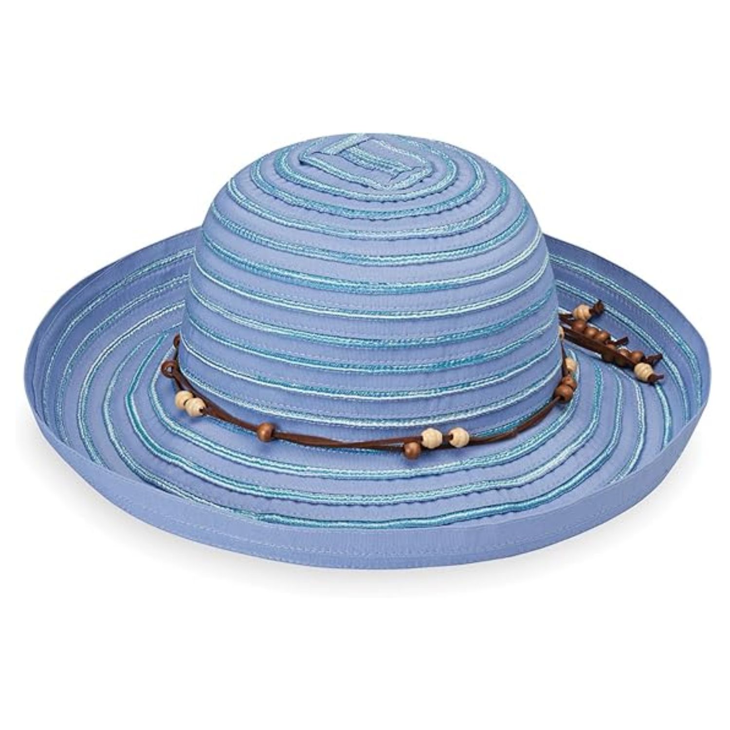 Wallaroo Women's Wide Brim Breton UPF Sun Hat, Color: Hydrangea, Size: One Size