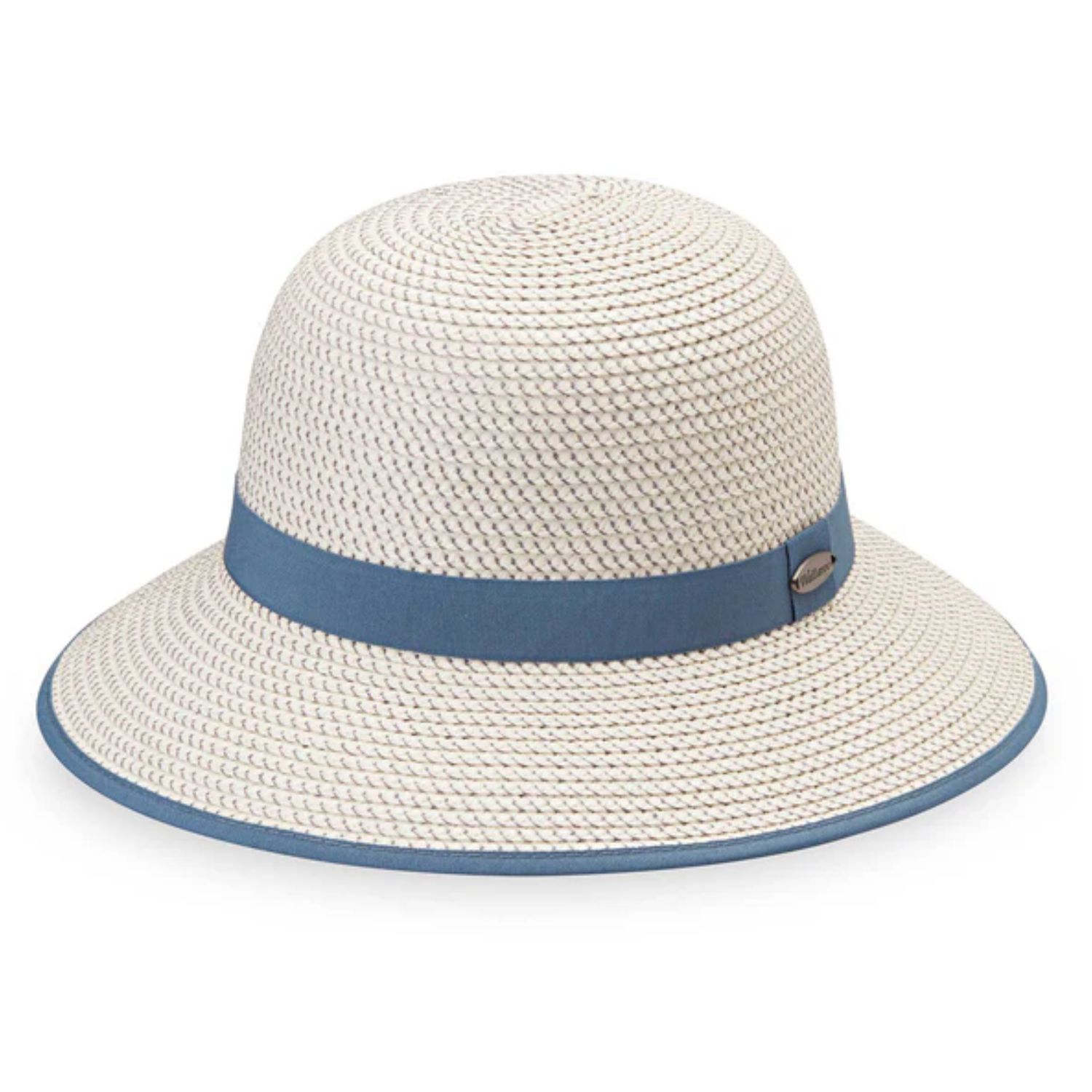 Wallaroo Women's Darby Bucket Style UPF Sun Hat, Color: Ivory/Dusty Blue, Size: One Size