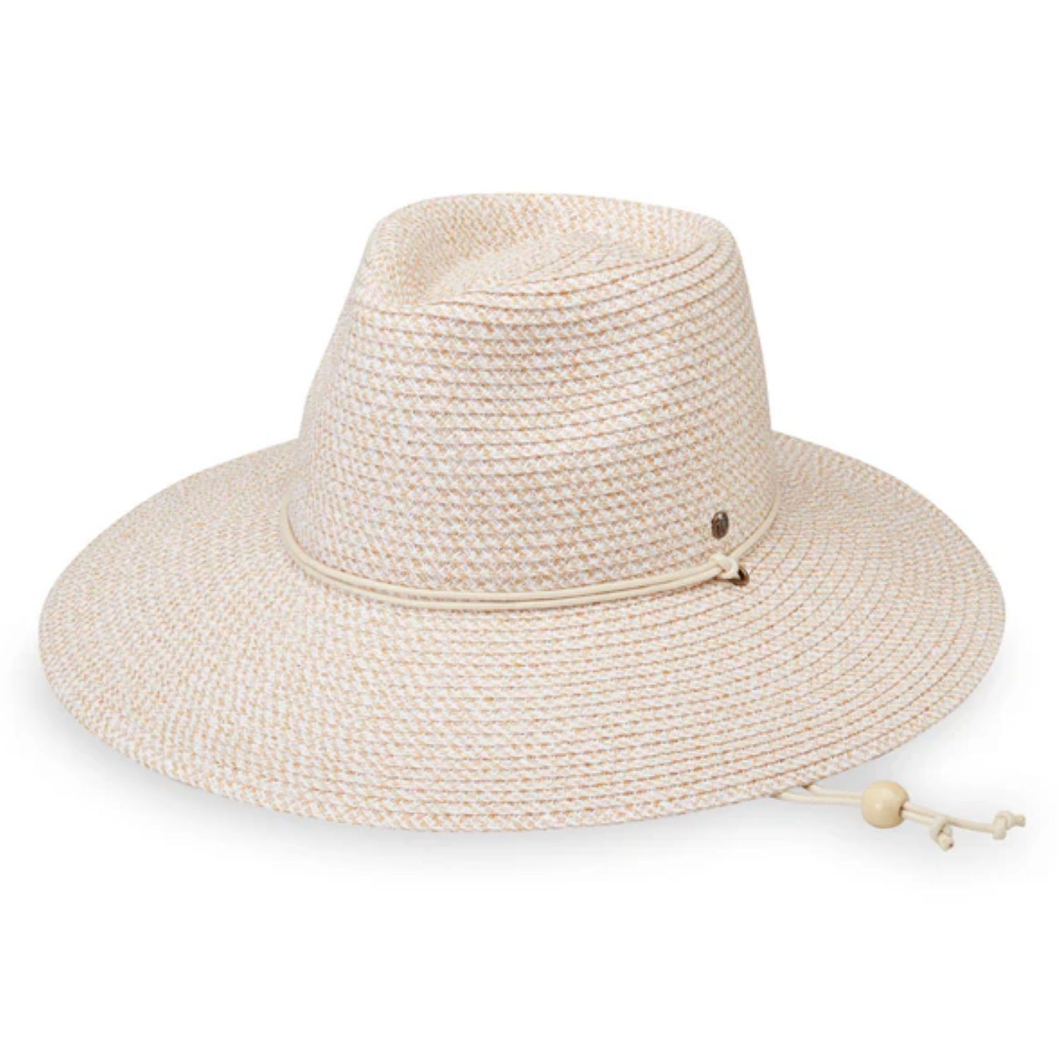Wallaroo Women's Petite Sanibel Wide Brim Sun Hat, Color: White/Beige, Size: One Size