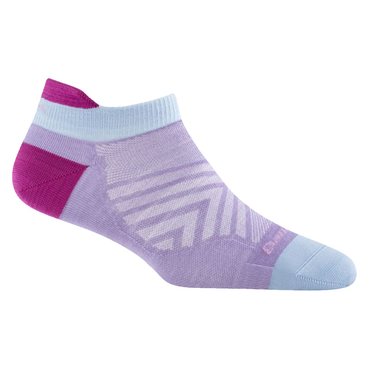 Darn Tough Women's Run No Show Tab Socks, Color: Lavender, Size: S