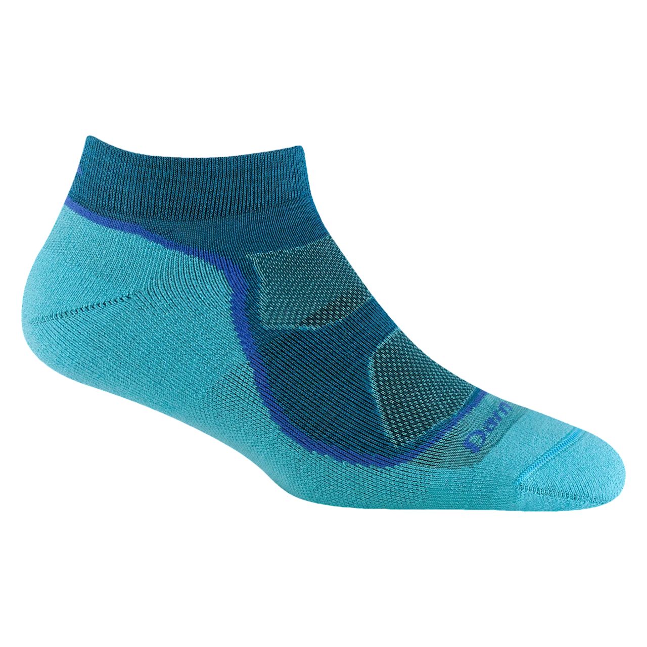 Women's Light Hiker No Show Lightweight Hiking Sock, Color: Cascade, Size: Small
