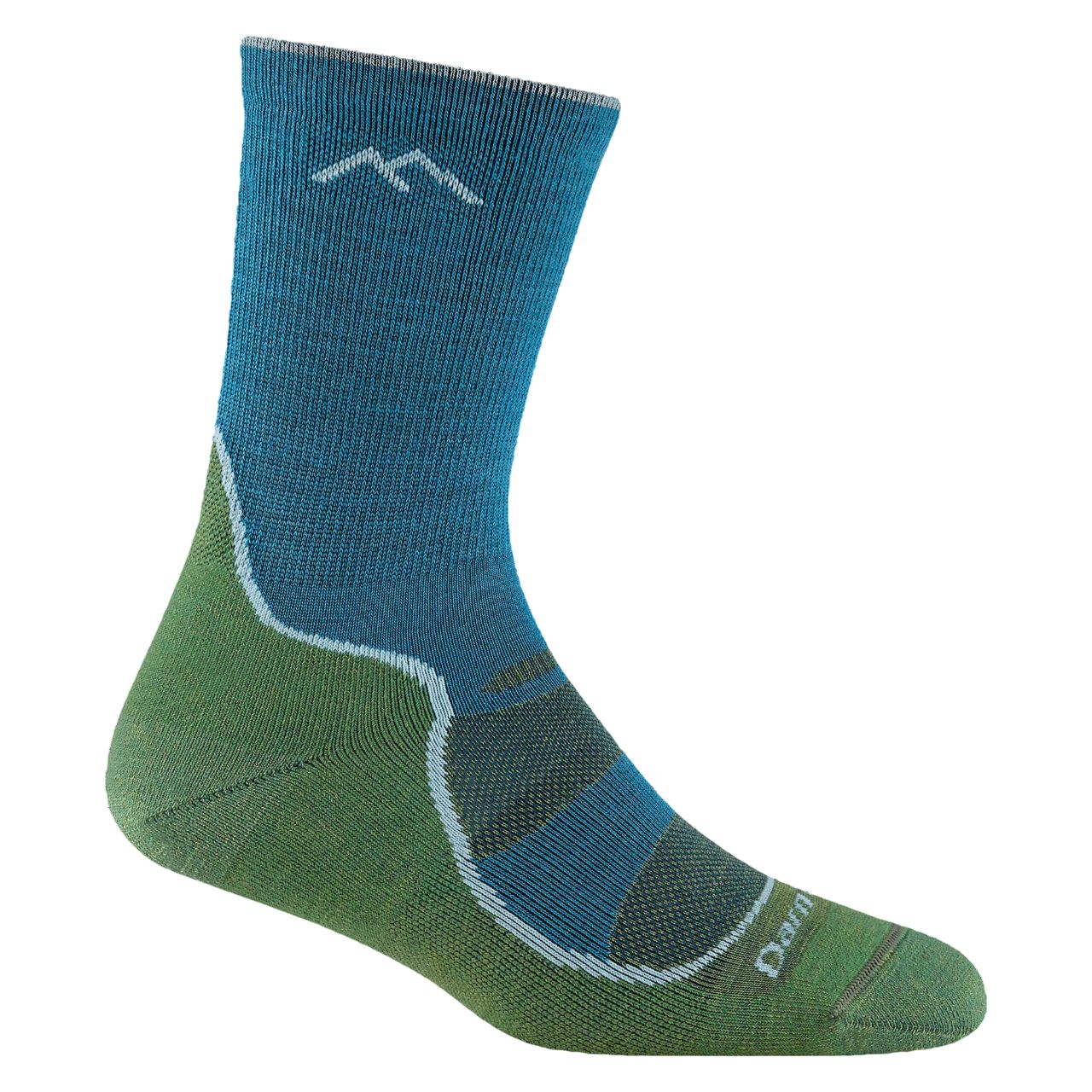 Women's Light Hiker Micro Crew Lightweight with Cushion Sock, Color: Cascade, Size: Small