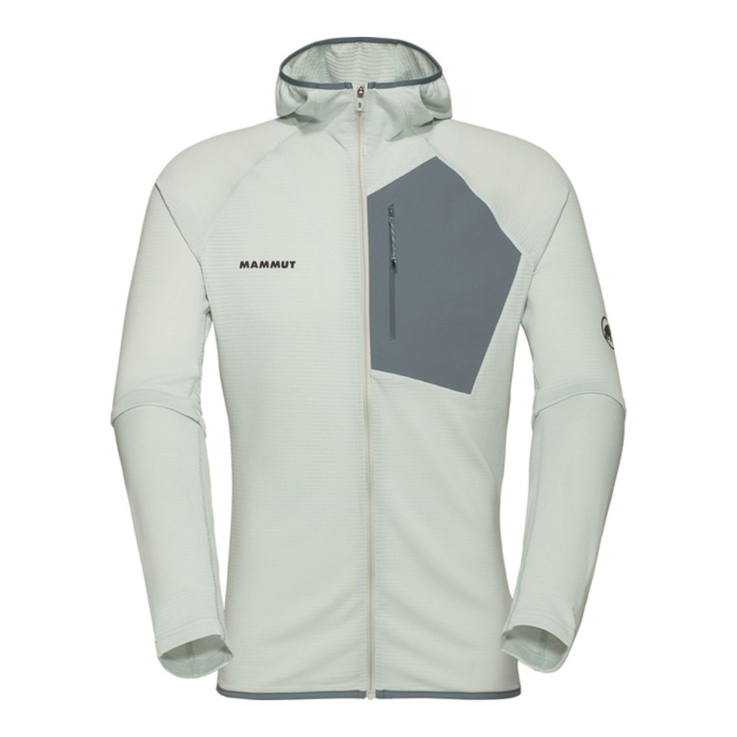 Aenergy Light Midlayer Men Hooded Jacket, Color: Silver Sage-Strata, Size: M