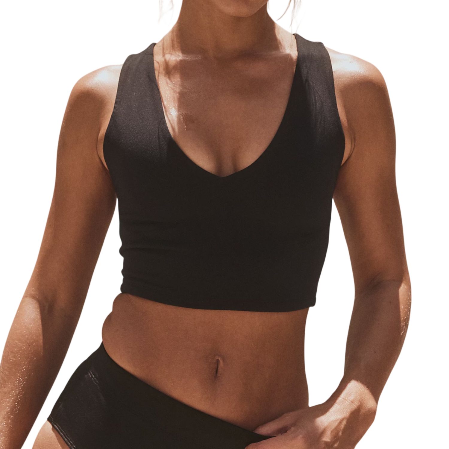 Never Better Crop Cami, Color: Black, Size: XS
