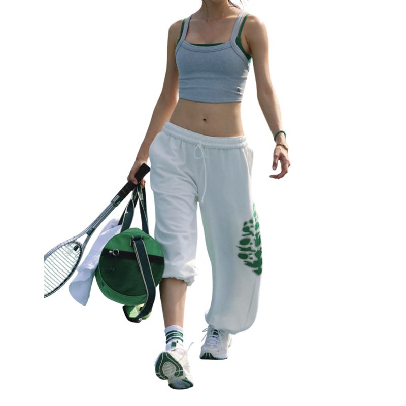 All Star Embroidered Pants, White Combo