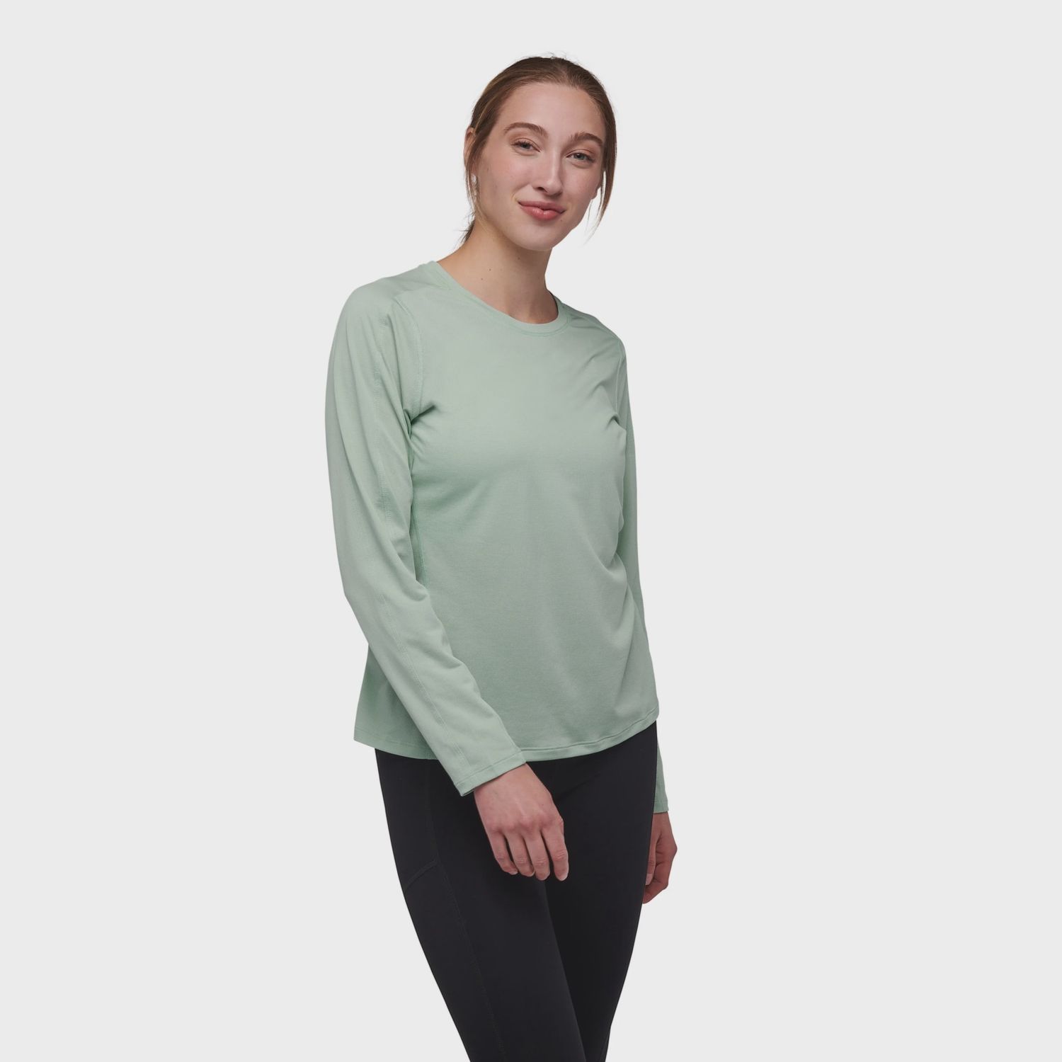 Women's Lightwire Long Sleeve Tech Tee, Color: Foam Green, Size: X-Small