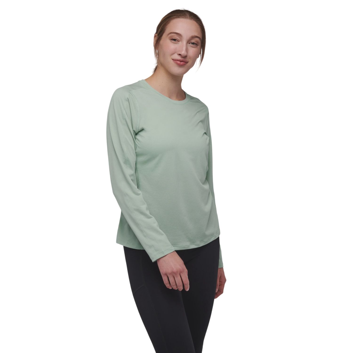 Black Diamond Women's Lightwire Long Sleeve Tech Tee, Color: Foam Green, Size: X-Small