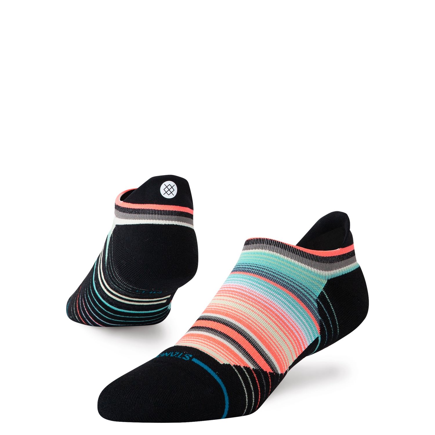 Curren Light Performance Tab Socks, Color: Coral, Size: Large