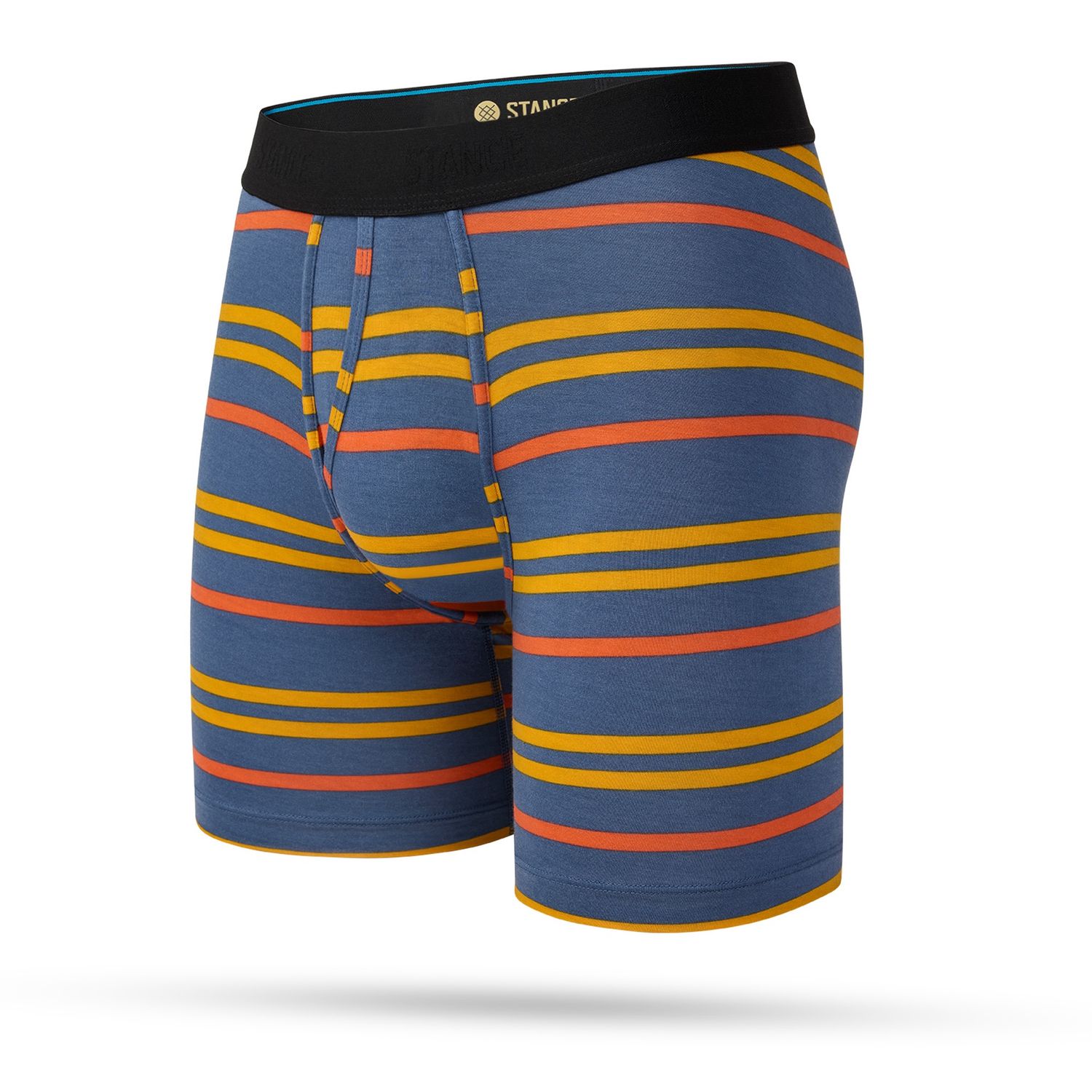 Stripe Boxer Brief Underwear, Color: Orange, Size: Small