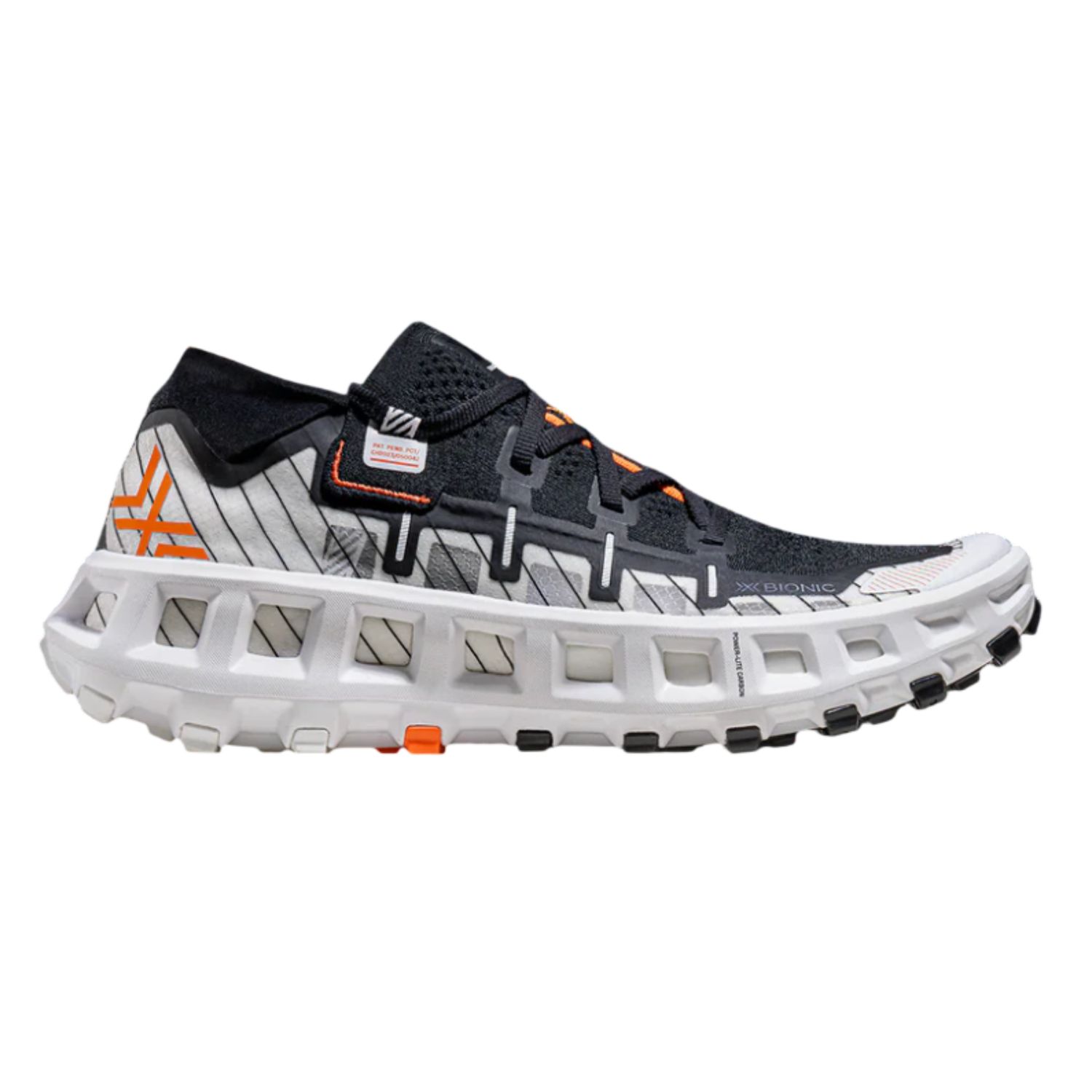 X-Bionic TerraSkin X00/C Trail Running Shoes, Color: White/Orange/Black, Size: M7.0/W8.0