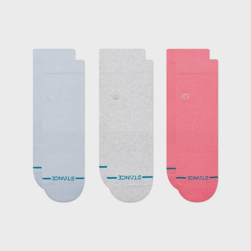Stance Icon Quarter Socks 3 Pack, Color: Periwinkle, Size: Small