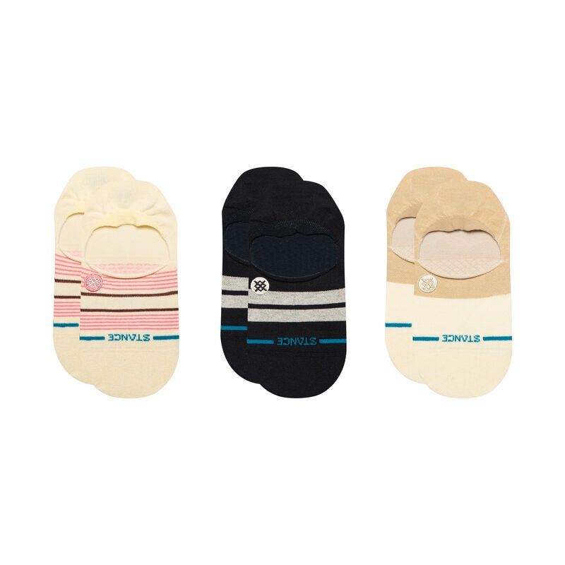 Stance Flipside No Show Socks 3 Pack, Color: Canvas, Size: S