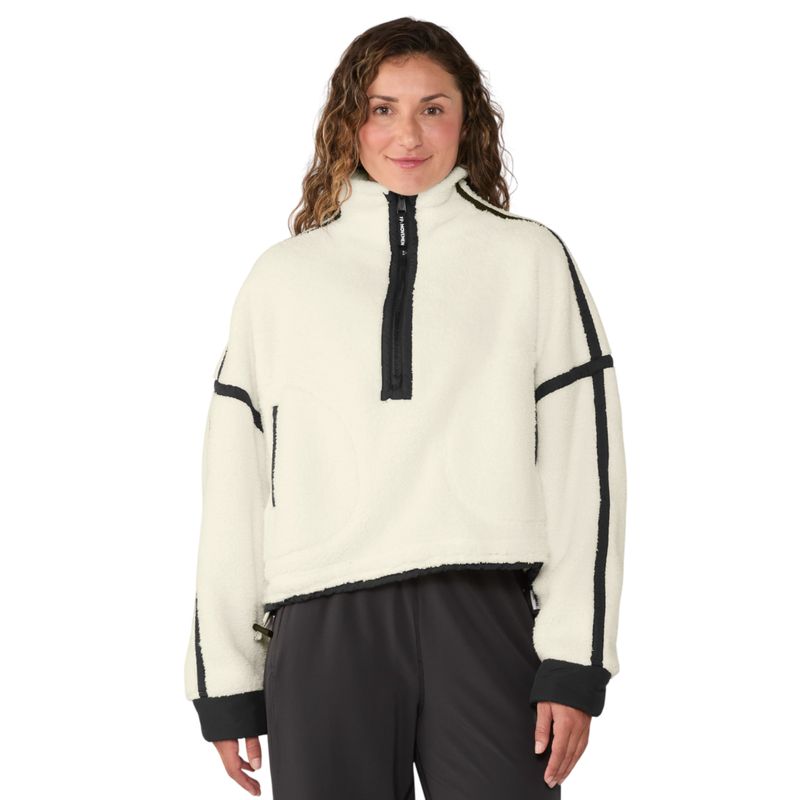 Mountain High Half Zip Fleece, White Combo