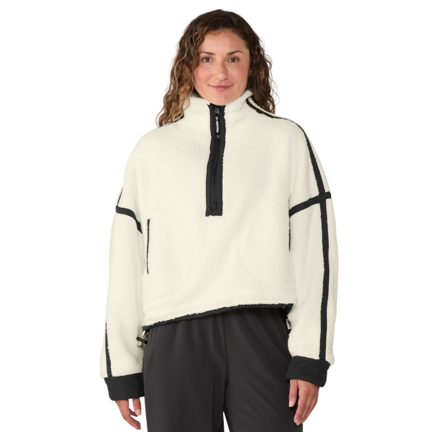 Mountain High Half Zip Fleece, White Combo, Color: White Combo, Size: XS