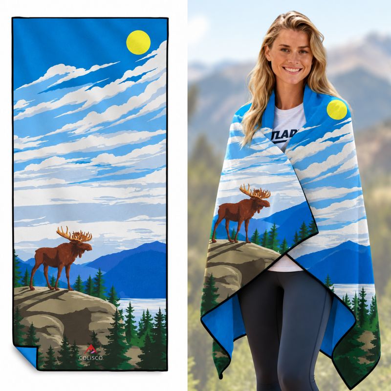 COLISCO Moose Horizon Eco-Performance Towel - 71"x29.5"