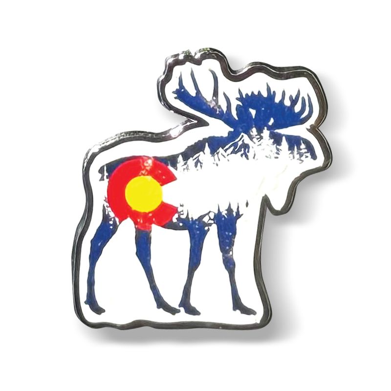 Colisco Moose Colorado Lapel Pin – Enamel Travel Souvenir Pin