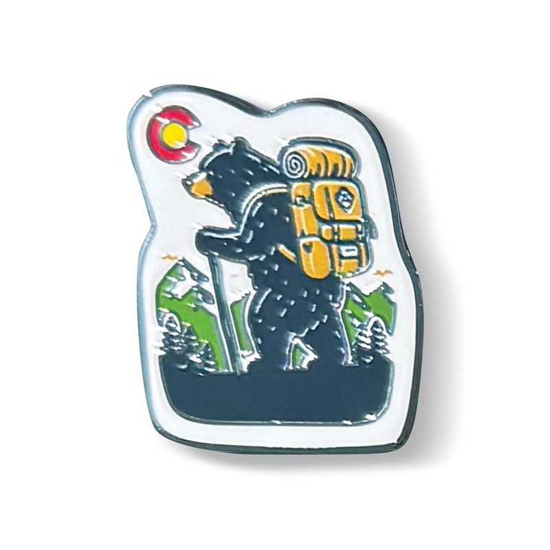 Colisco Bear Adventure Lapel Pin – Enamel Travel Souvenir Pin