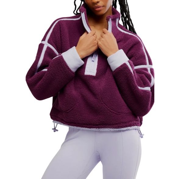 Mountain High 1/2 Zip, Color: Black Cherry Combo, Size: XS