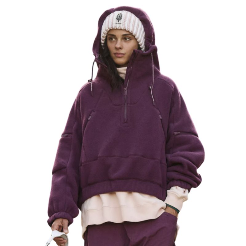 Wild And Free Fleece Pullover, Black Cherry