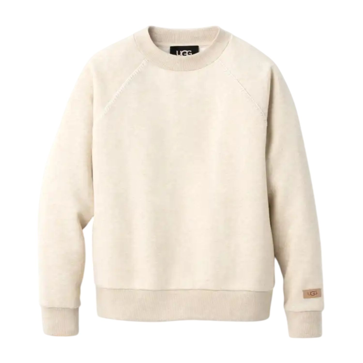 UGG Women's Classic Crewneck Sweatshirt, Sand Heather, Color: Sand Heather, Size: XS