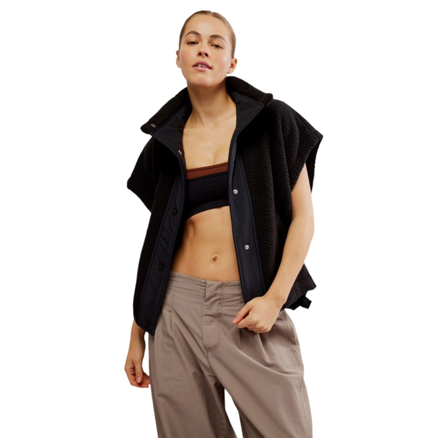 Scout It Out Fleece Vest, Black, Color: Black, Size: XS