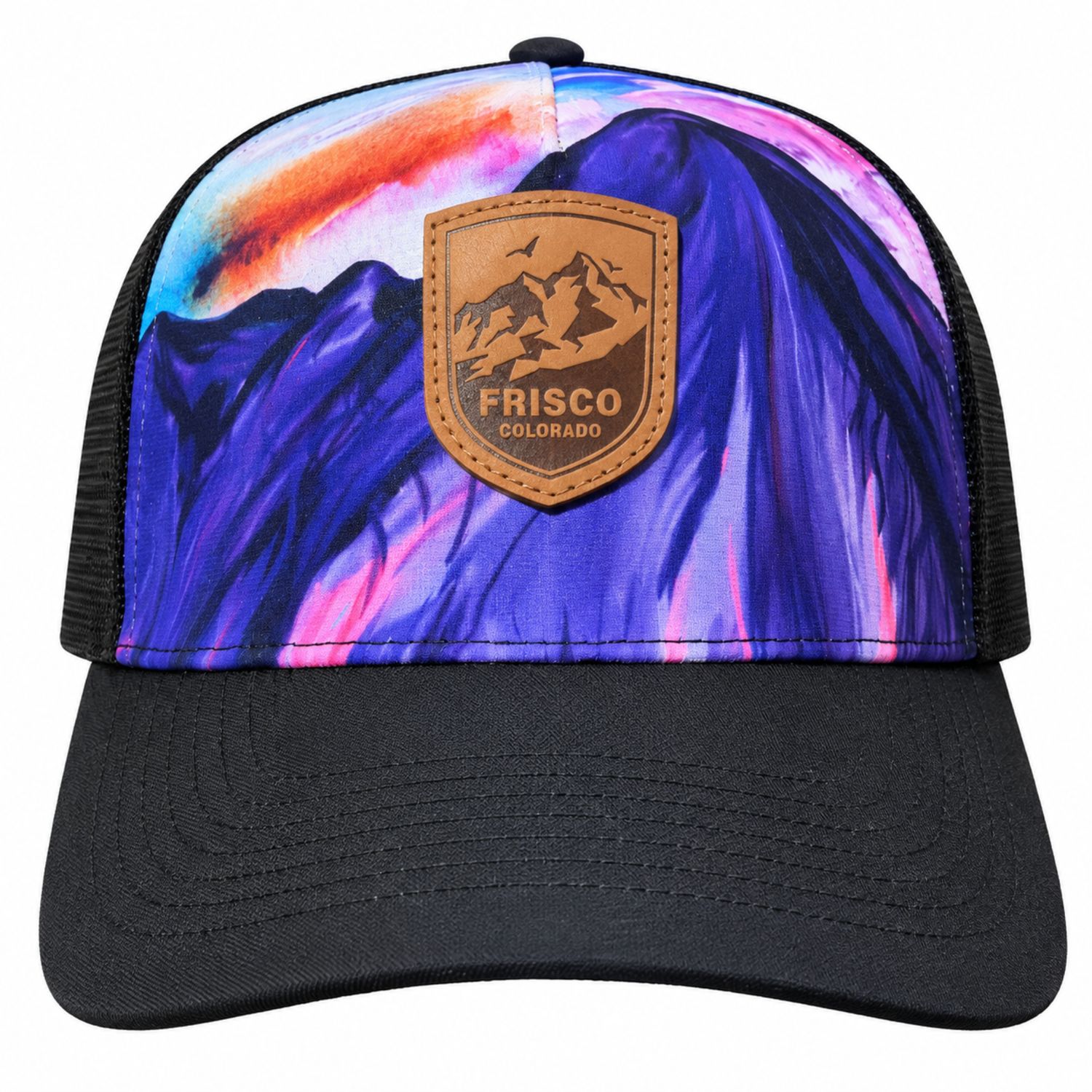 Unisex Frisco Colorado Art Patch Snapback Hat, Color: Black, Size: O/S