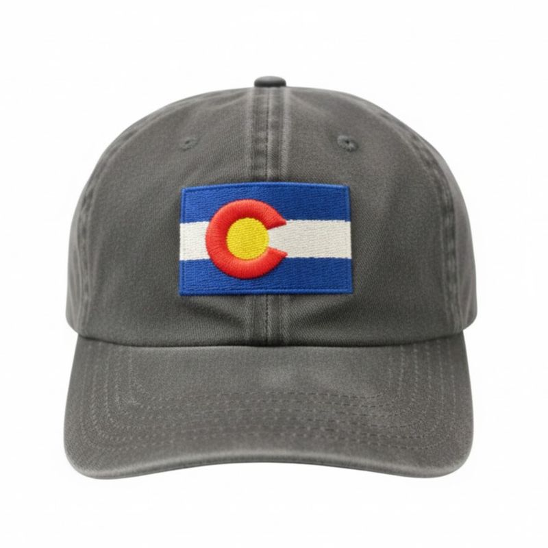 Unisex Colorado Flag Performance Cap, Black