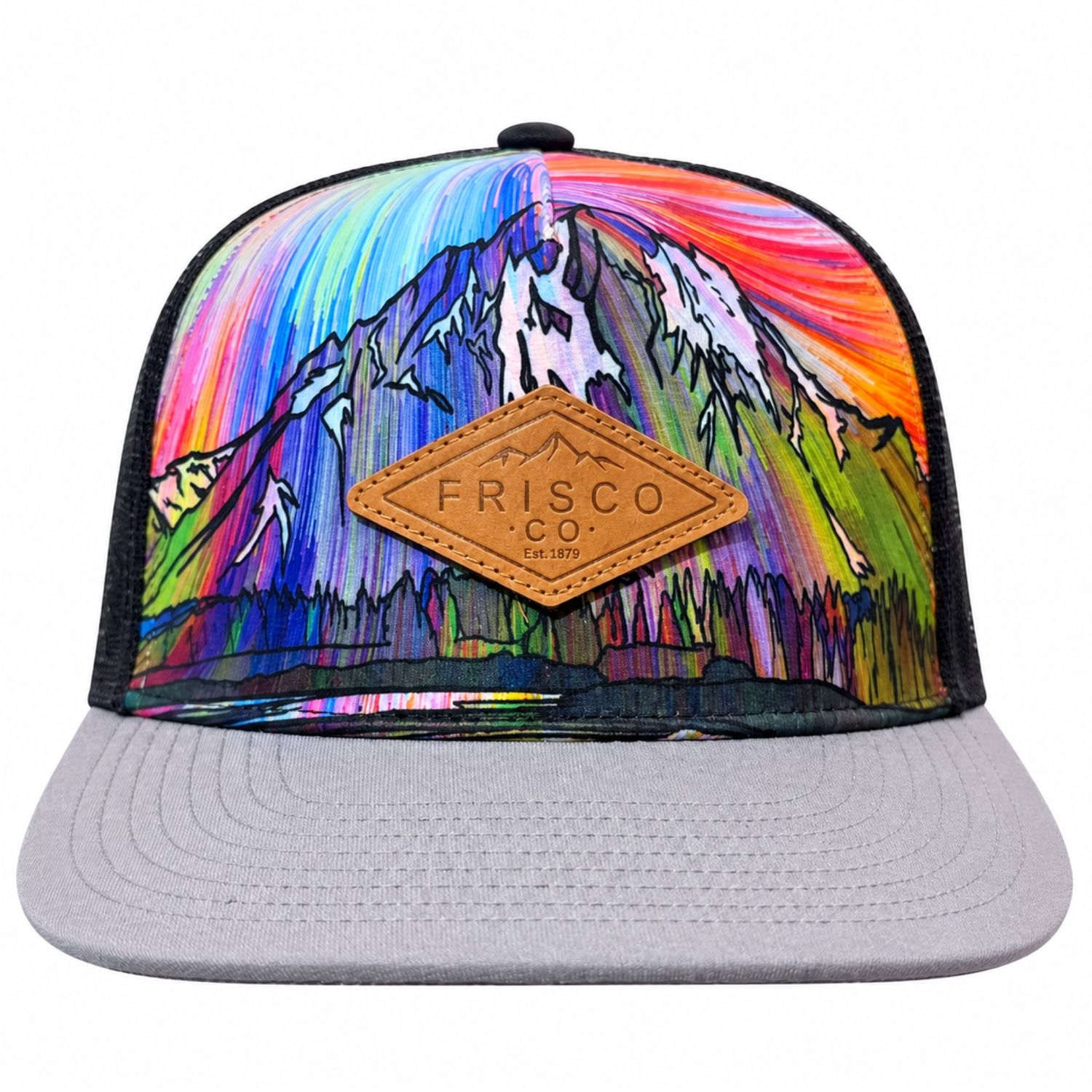 Unisex Frisco Co Art Patch Snapback Hat, Color: Grey/Black, Size: O/S