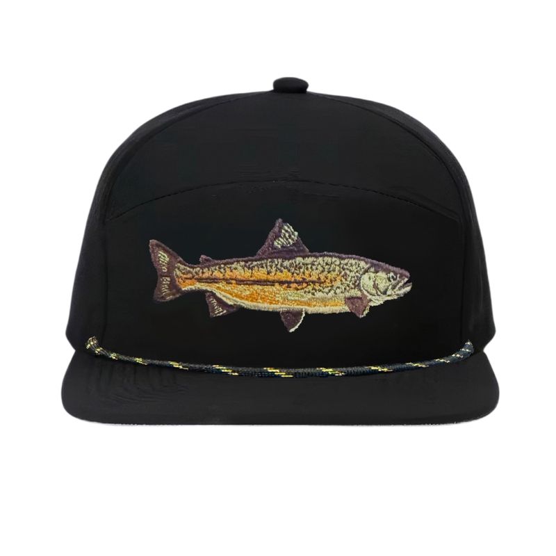 Unisex Fish Design Performance Cap, Black