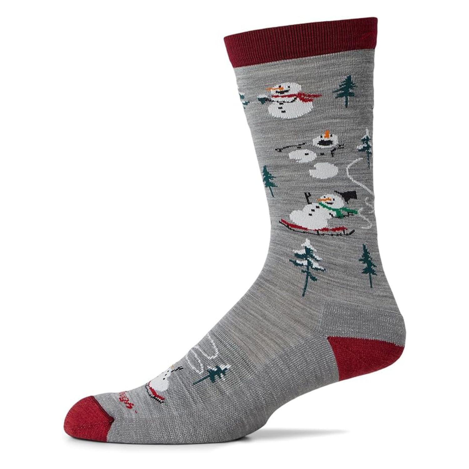 Men's Druid Crew Lightweight Lifestyle Socks, Color: Gray, Size: M