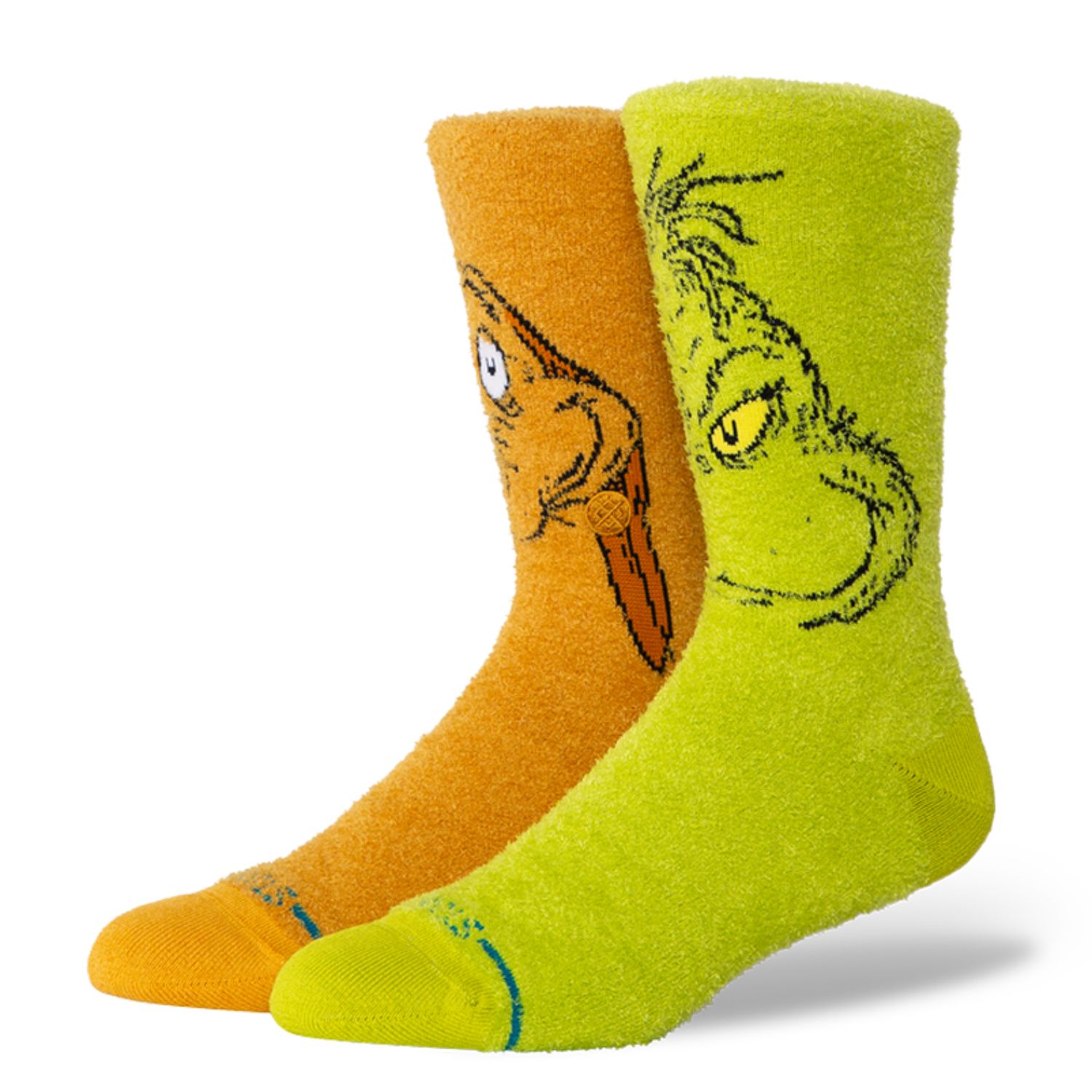 Stance Grinch and Max Crew Socks, Color: Green, Size: M