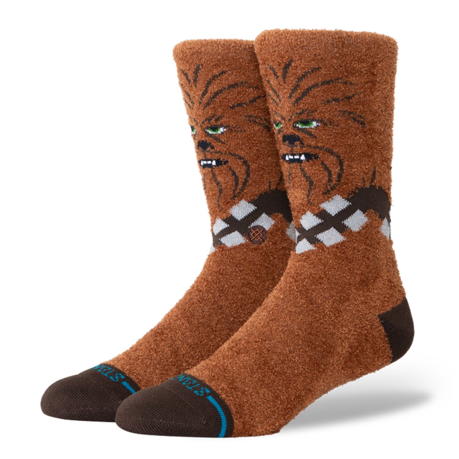 Stance Chewie Crew Socks, Color: Brown, Size: L