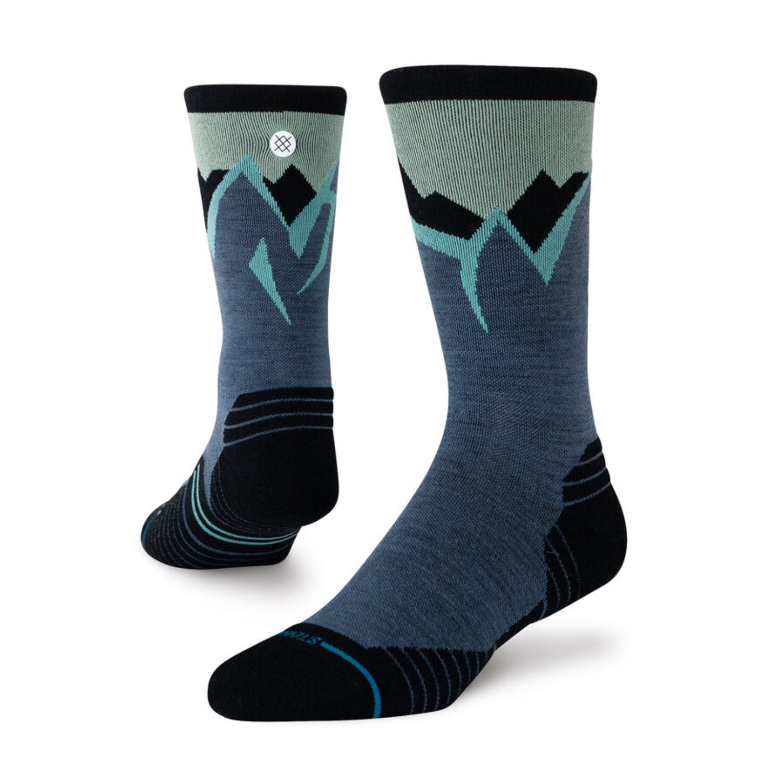 Stance Icy Mountain Light Wool Crew Socks, Color: Indigo, Size: M