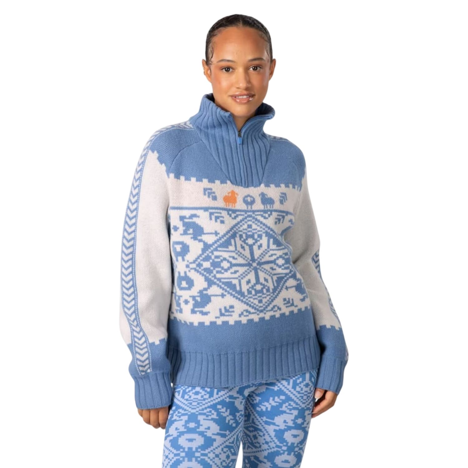 Kari Traa  Saga Knit Sweater, Color: Sea, Size: S