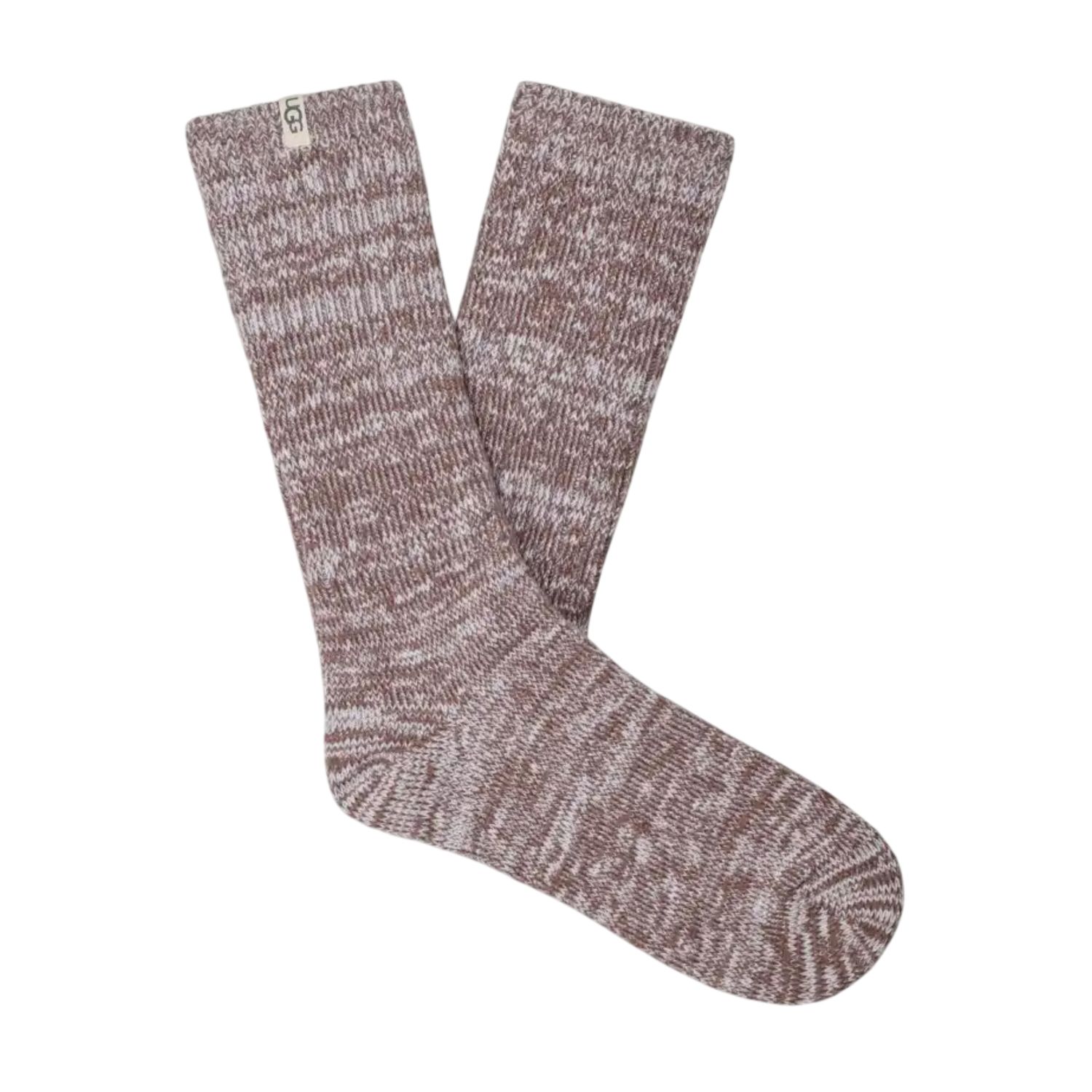 UGG Women's Rib Knit Slouchy Crew Socks, Color: Allspice, Size: O/S