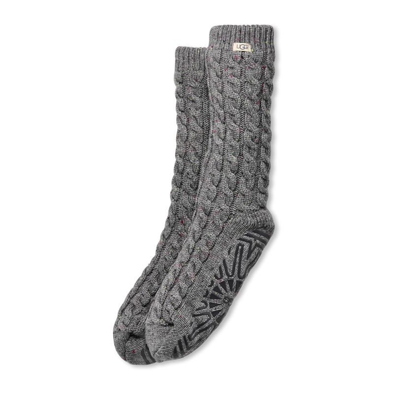 UGG Women's Elowyn Cable Knit Fleece Lined Socks