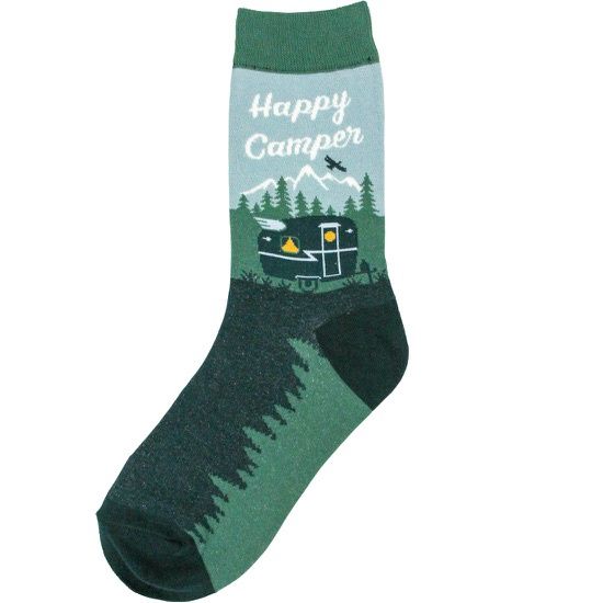 Happy Camper Women's Socks, Color: Multi, Size: O/S