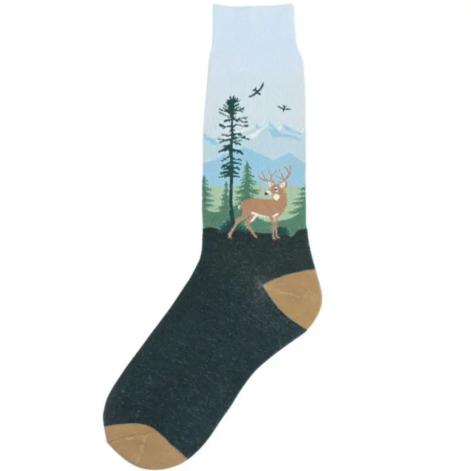Men's White Tail Buck Socks, Color: Multi, Size: O/S