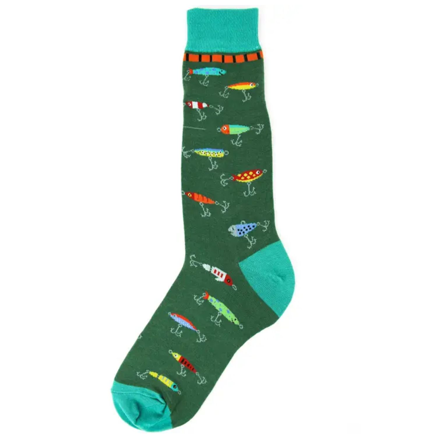Men's Fishing Lure Socks, Color: Multi, Size: O/S