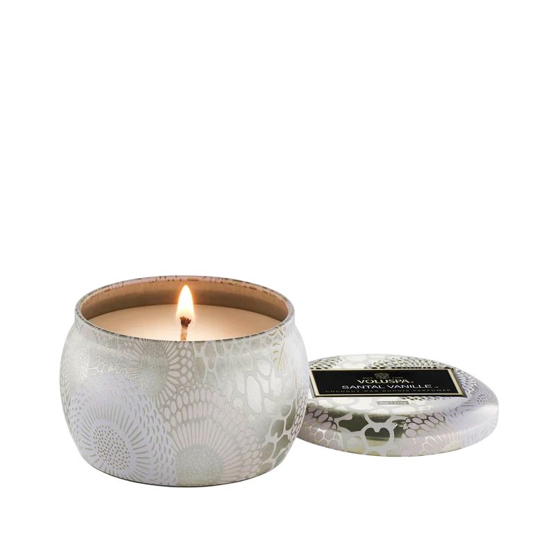 Santal Vanille Mini Tin Candle, Color: NA, Size: Mini