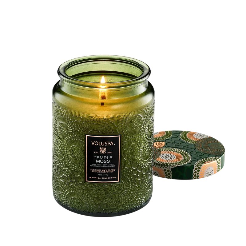 Temple Moss 18oz Large Jar Candle, Color: NA, Size: 18oz