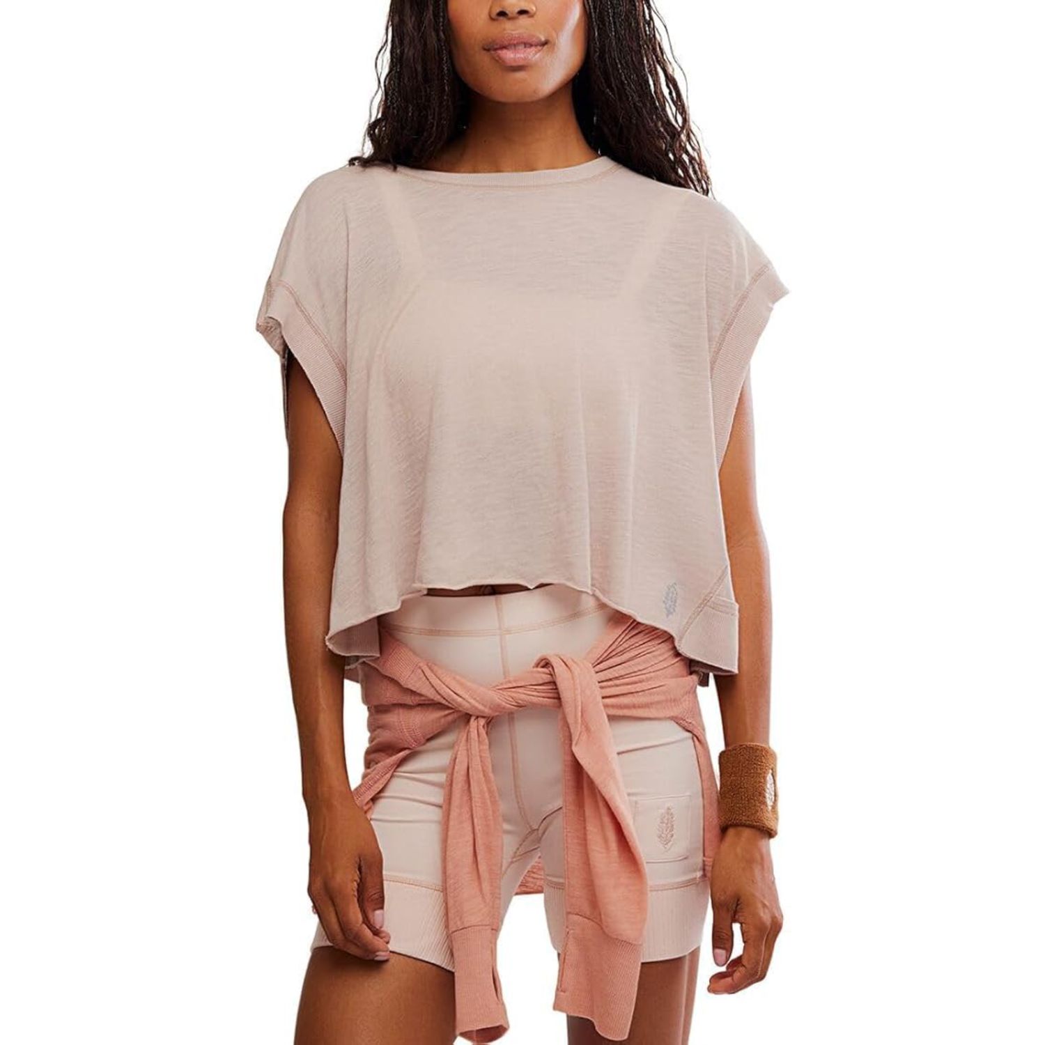 Free People My time Tee, Sandy, Color: Sandy, Size: XS