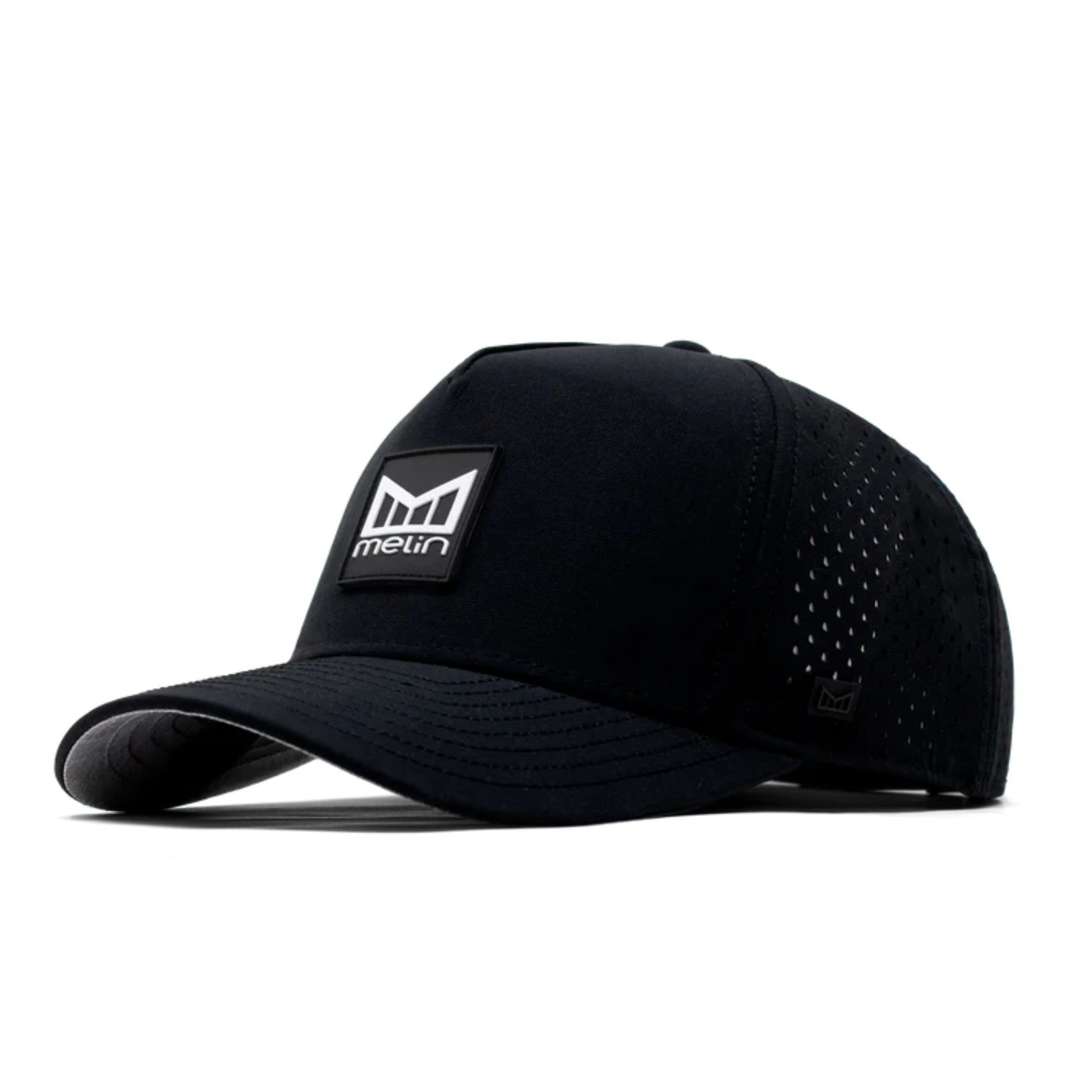 Hydro Odysea Stacked Snapback Hat, Color: Black, Size: Classic