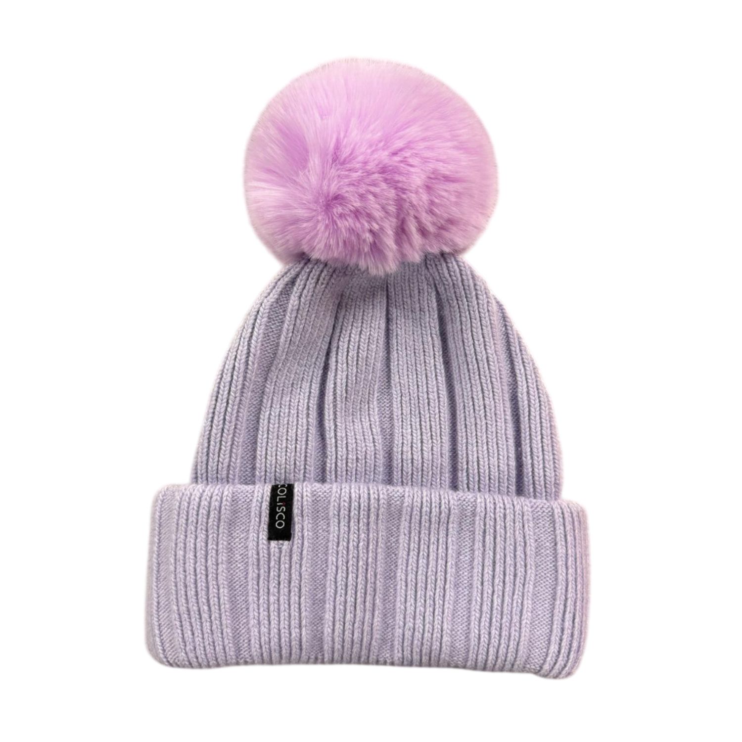 Colisco Coffed Pom Pom Beanie, Lilac, Color: Lilac, Size: O/S