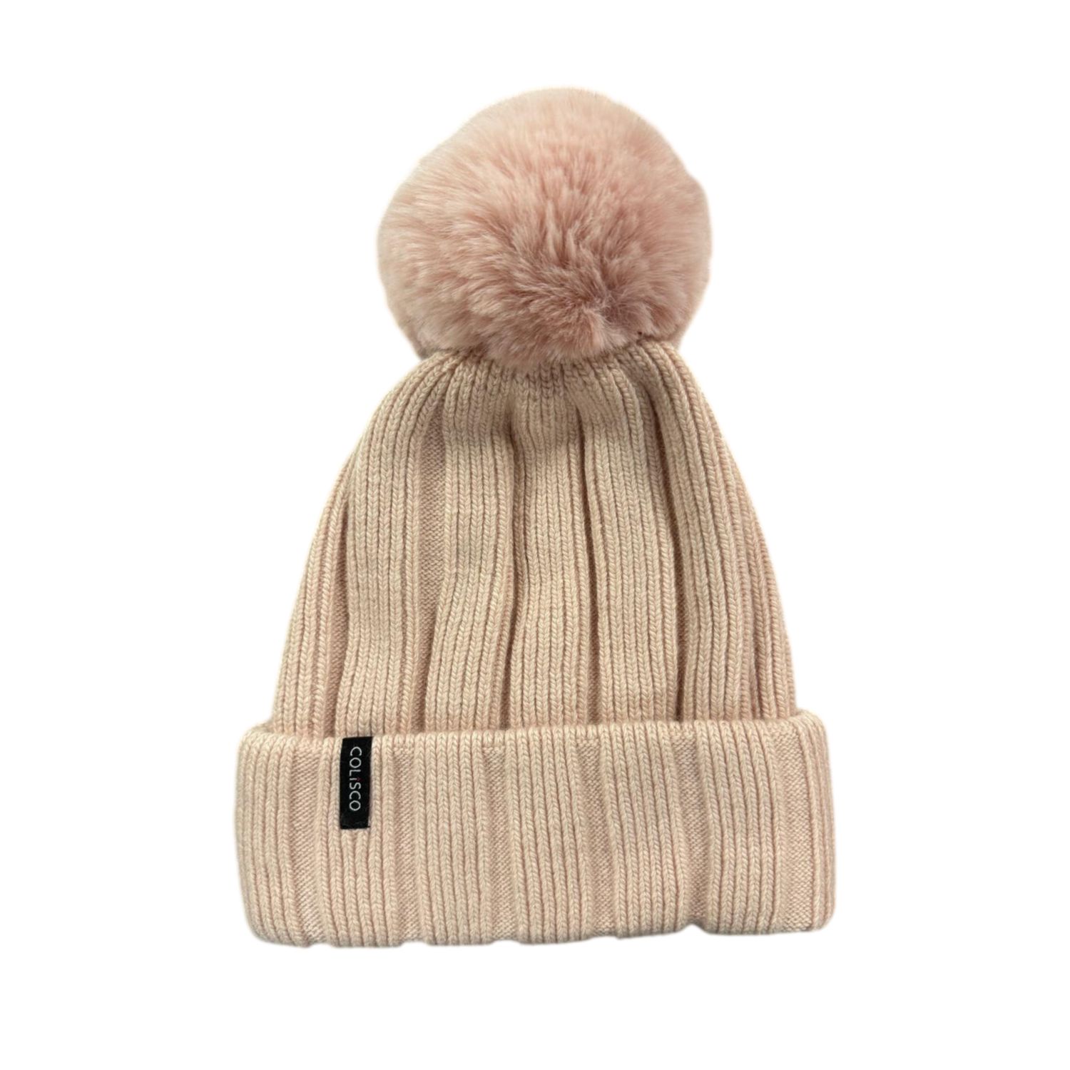 Colisco Coffed Pom Pom Beanie, Pink, Color: Pink, Size: O/S