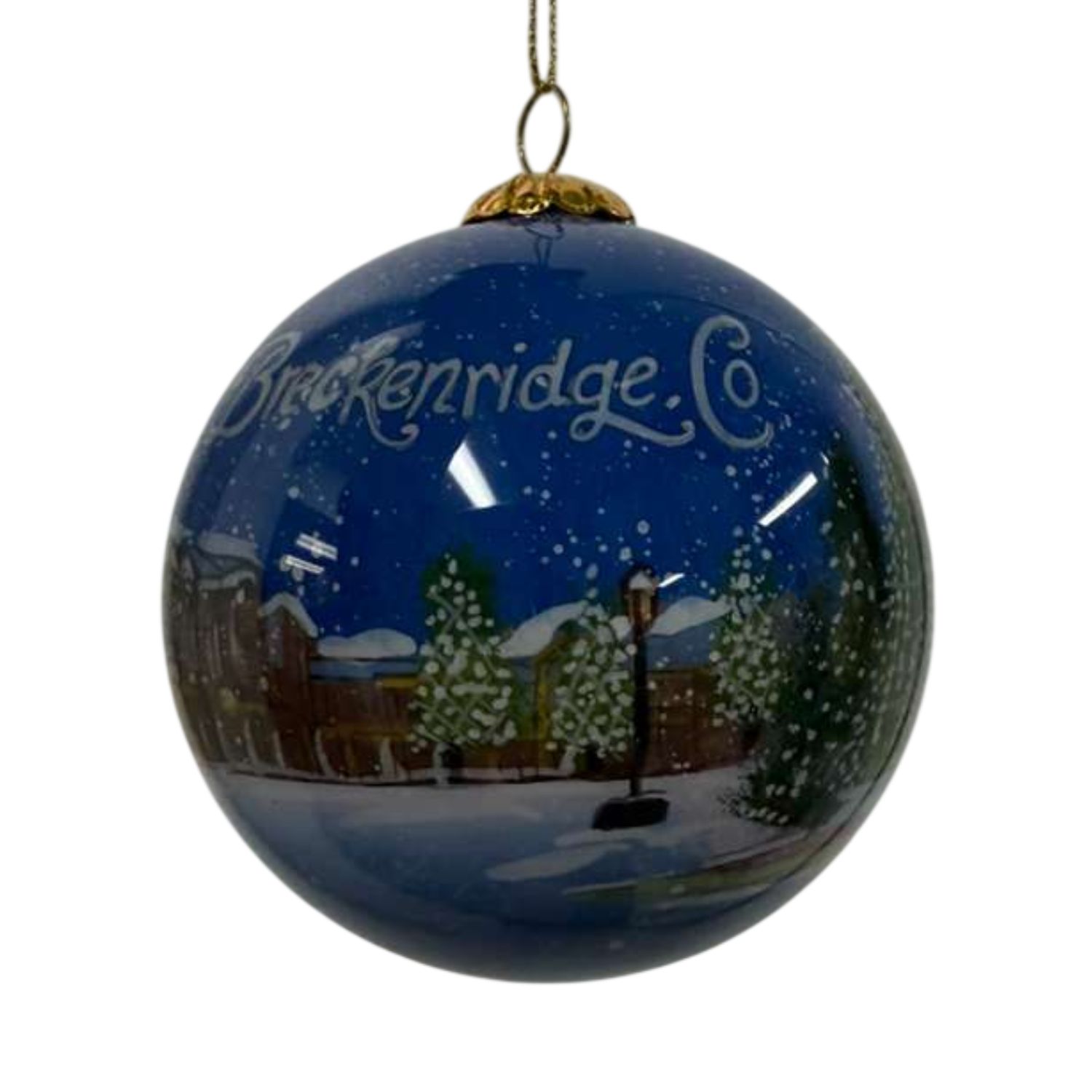 Colisco Breckenridge Co Winter Village Hand Painted Glass Ornament