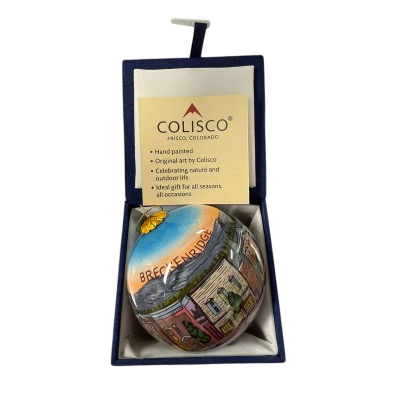 Colisco Breckenridge Main Street Hand Painted Glass Ornament