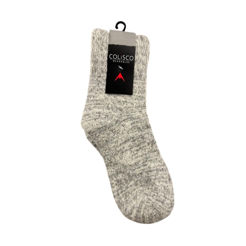 Colisco Rib Knit Crew Sock, Grey